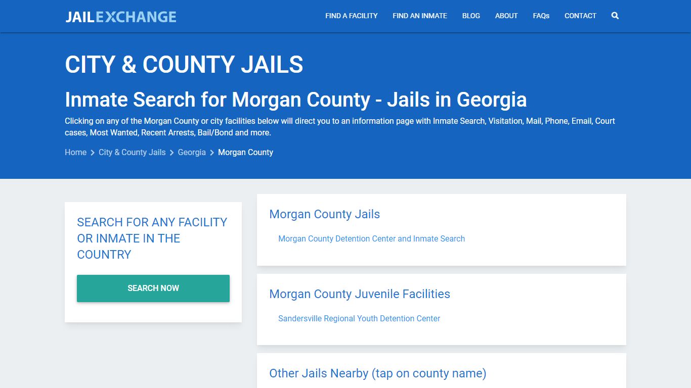 Inmate Search for Morgan County | Jails in Georgia - Jail Exchange